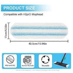 Discount FMYSJ Platt Mopp Refill Kompatibel med o Cedar H2pro Platt Mopp Ersättningsdynor (FMY) 3pcs