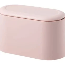 Discount {PL}Mini soptunna för bord med lock för sovrum (rosa)