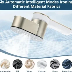 Hot [PL】Rese Mini Steamer Portabel LED Klädångare - 6 Smarta Lägen - 9s Express Uppvärmning - 1200w Klädångare - Guld