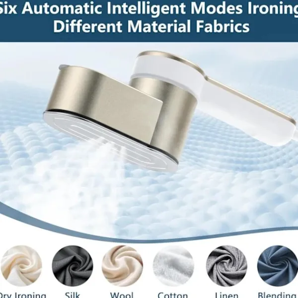 Hot [PL】Rese Mini Steamer Portabel LED Klädångare - 6 Smarta Lägen - 9s Express Uppvärmning - 1200w Klädångare - Guld