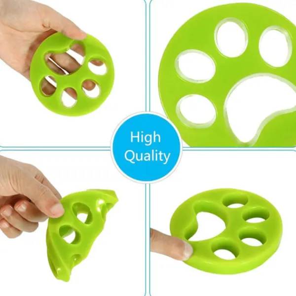 Hot INF Pälsborttagare för kläder - tar bort hund/katthår Grön 4-pack