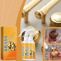 Sale Polering och rengöring av mässing Spray Dekontaminering och fläckborttagning Polering Ljus och mild Underhåll av mässingsvård Spray x2 Återställ GS