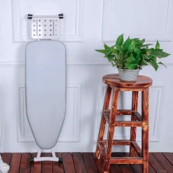 Outlet Polyester strykbordsöverdrag Högtemperaturbeständigt dubbellagers strykbordsöverdrag Grå-FA- 120*37cm Gray