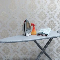 Hot Polyester strykbordsöverdrag Högtemperaturbeständigt dubbelt lager strykbordsöverdrag Grå 140*50cm