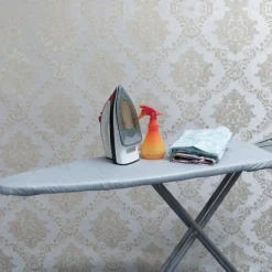 Hot Polyester strykbrädeskydd Hög temperaturbeständig dubbelskikts strykbrädeskydd Grå 130*50cm