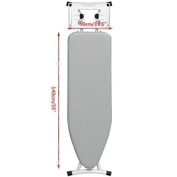 Discount Polyester Strykbrädesöverdrag Högtemperaturbeständigt Dubbelt Lager Strykbrädesöverdrag Grå