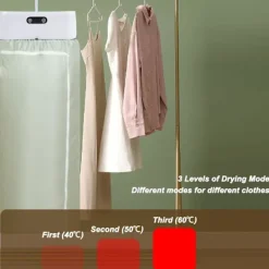 Online Portabel Elektrisk Torktumlare 600W för Resor, Lägenhet, Husbil, Hem, med Förvaringsväska (Blå)