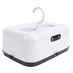 Discount Portabel Klädtork Vikbar Multifunktionell Mini Kompakt Liten Elektrisk Torkmaskin för Resor EU-kontakt 100‑240V Vit