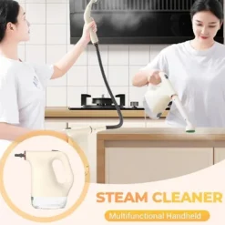 Portabel Multifunktionell Ångtvätt – Handhållen Högtemperatursrengörare med Flera Tillbehör, Kemikaliefri Rengöring för Hem, Kök, Badrum & Bil
