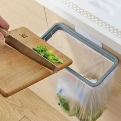 Online Portabel Sopkassehållare Hängande Husvagn Sopkassehållare med Lock Köks Sopkasseförvaringsställ