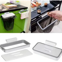 Online Portabel Sopkassehållare Hängande Husvagn Sopkassehållare med Lock Köks Sopkasseförvaringsställ