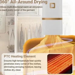 Hot Portabel Torktumlare, Minitork för Kläder, Snabbtork, med Torkpåse, Kompakt, för Resor & Hem