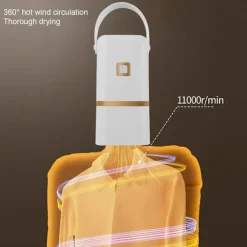 Hot Portabel Torktumlare, Minitork för Kläder, Snabbtork, med Torkpåse, Kompakt, för Resor & Hem