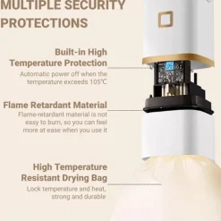 Hot Portabel Torktumlare, Minitork för Kläder, Snabbtork, med Torkpåse, Kompakt, för Resor & Hem