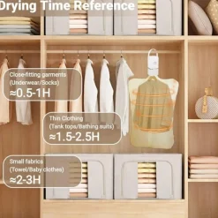 Hot Portabel Torktumlare, Minitork för Kläder, Snabbtork, med Torkpåse, Kompakt, för Resor & Hem