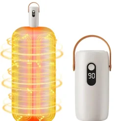 Outlet Portabel Tørretumbler, Minitork, Lågljud, Timer & Överhettningsskydd, för Resor, Camping, Dorm & Vått Väder