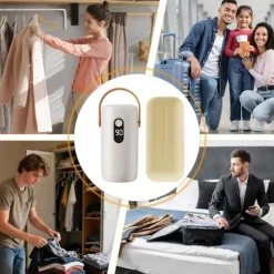 Outlet Portabel Tørretumbler, Minitork, Lågljud, Timer & Överhettningsskydd, för Resor, Camping, Dorm & Vått Väder