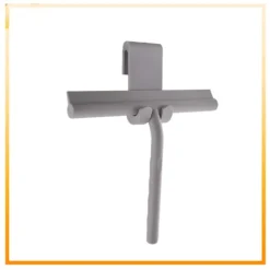 Outlet Praktisk fönsterraka, fönsterraka med silikonkrok för badrum, kök, spegel, fönsterrengöring (grå)