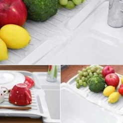 Outlet Premium Diskställ Plast Diskställ Matta Diskställ Diskställ Bänk Diskställ Lutande Avrinningsbricka kompatibel med Grytor, Pannor,【pl】