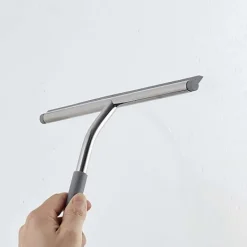 Discount AVANA Premium Duschsqueegee i Rostfritt Stål, Hängande Utan Borrning, Sil