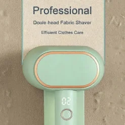 Sale Professionell Elektrisk Noppborttagare Dubbelhuvud Tygrakapparat 3 Hastigheter Uppladdningsbar Tröjrakapparat För Kläder Möbler-YuJia