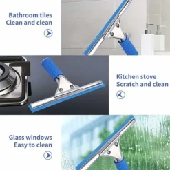 Online Professionell fönsterskrapa, fönsterskrapa, duschskrapa i silikon, golvskrapa med handtag, gummiskrapa, fönsterskrapa med blad 35 cm