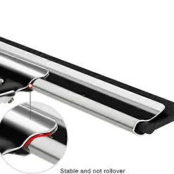 Sale Professionell fönsterskrapa med gummiläpp, långt handtag, badrumsdusch, fönstertorkare, glasrengöringsverktyg svart 30cm