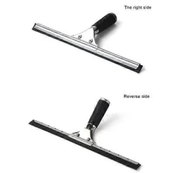 Sale Professionell fönsterskrapa med gummiläpp, långt handtag, badrumsdusch, fönstertorkare, glasrengöringsverktyg svart 30cm