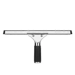 Outlet Professionell fönsterskrapa med gummiläpp, långt handtag, badrumsdusch, fönstertorkare, glasrengöringsverktyg 30cm black