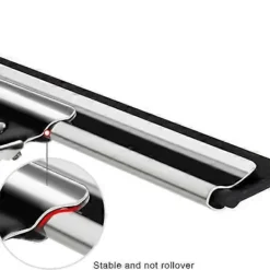 Outlet Professionell fönsterskrapa med gummiläpp, långt handtag, badrumsdusch, fönstertorkare, glasrengöringsverktyg 30cm black