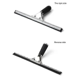 Outlet Professionell fönsterskrapa med gummiläpp, långt handtag, badrumsdusch, fönstertorkare, glasrengöringsverktyg 30cm black