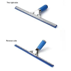 Outlet Professionell fönsterskrapa med gummiläpp, långt handtag, badrumsdusch, fönstertorkare, glasrengöringsverktyg 30cm black