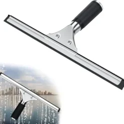 Sale ECLshop Professionell fönsterskrapa, fönsterskrapa i rostfritt stål med 35 cm blad, för torkning och rengöring av glas
