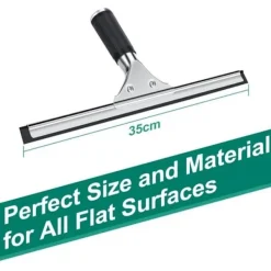 Sale ECLshop Professionell fönsterskrapa, fönsterskrapa i rostfritt stål med 35 cm blad, för torkning och rengöring av glas
