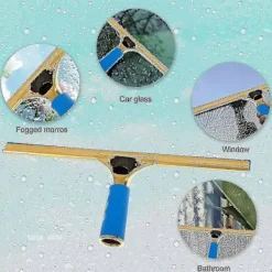 Best Professionell Fönsterskrapa av Kommersiell Kvalitet, Glasrakel Fönsterrengöringsverktyg För Duschdörrar, Fönster Och Bilglas Flerfärgad Valfri gold