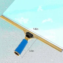 Best Professionell Fönsterskrapa av Kommersiell Kvalitet, Glasrakel Fönsterrengöringsverktyg För Duschdörrar, Fönster Och Bilglas Flerfärgad Valfri gold