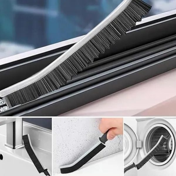 Hot Professionell fönsterspår- och spårborste rengöringsborste spårskrubber med 7-delat verktyg djup fönsterspårrengörare