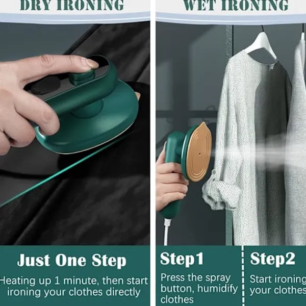 Discount Professionell mikroångstrykjärn, bärbart ångstrykjärn, reseångstrykjärn