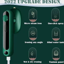 Discount Professionell mikroångstrykjärn, bärbart ångstrykjärn, reseångstrykjärn
