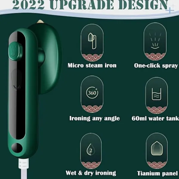 Discount Professionell mikroångstrykjärn, bärbart ångstrykjärn, reseångstrykjärn