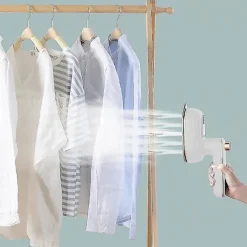 Clearance Professionell Mini Ångstrykjärn Handhållen Portabel Klädstrykjärn Torr & Våt Dubbel Klädtygsstrykjärn