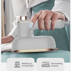 New Professionell mini ångstrykjärn Handhållen bärbar plaggångare torr våt dubbla kläder tyg strykmaskin