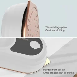 New Professionell mini ångstrykjärn Handhållen bärbar plaggångare torr våt dubbla kläder tyg strykmaskin