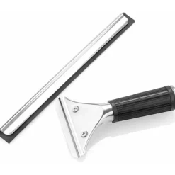 Sale Professionell skrapa i rostfritt stål med 25 cm blad för kök, fönster, badrum, bil