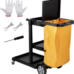 Clearance VEVOR Professionell städvagn - - Städvagn - 3 våningar i PP Hotel, Svart