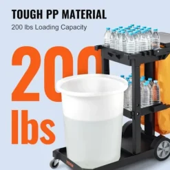 Clearance VEVOR Professionell städvagn - - Städvagn - 3 våningar i PP Hotel, Svart