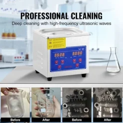 New DUOKU Professionell Ultrasonisk Tvättmaskin--0.3L-Smyckstvätt med Digital Timer Värme-Rostfritt Stål-40kHz