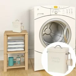 Best Pulver tvättmedel behållare med skopa, tvättmedel hink 4L