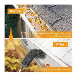 New QD Hängrännsrengöringsborste Takverktyg Med Teleskopisk Utdragbar Stång 2,5m Skyddsrengöringsverktyg Enkel Återanvändning