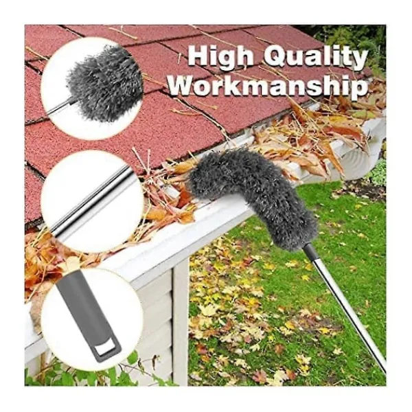 New QD Hängrännsrengöringsborste Takverktyg Med Teleskopisk Utdragbar Stång 2,5m Skyddsrengöringsverktyg Enkel Återanvändning
